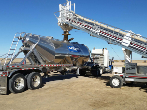 Frac Sand Being Loaded In Adams Industries Truck